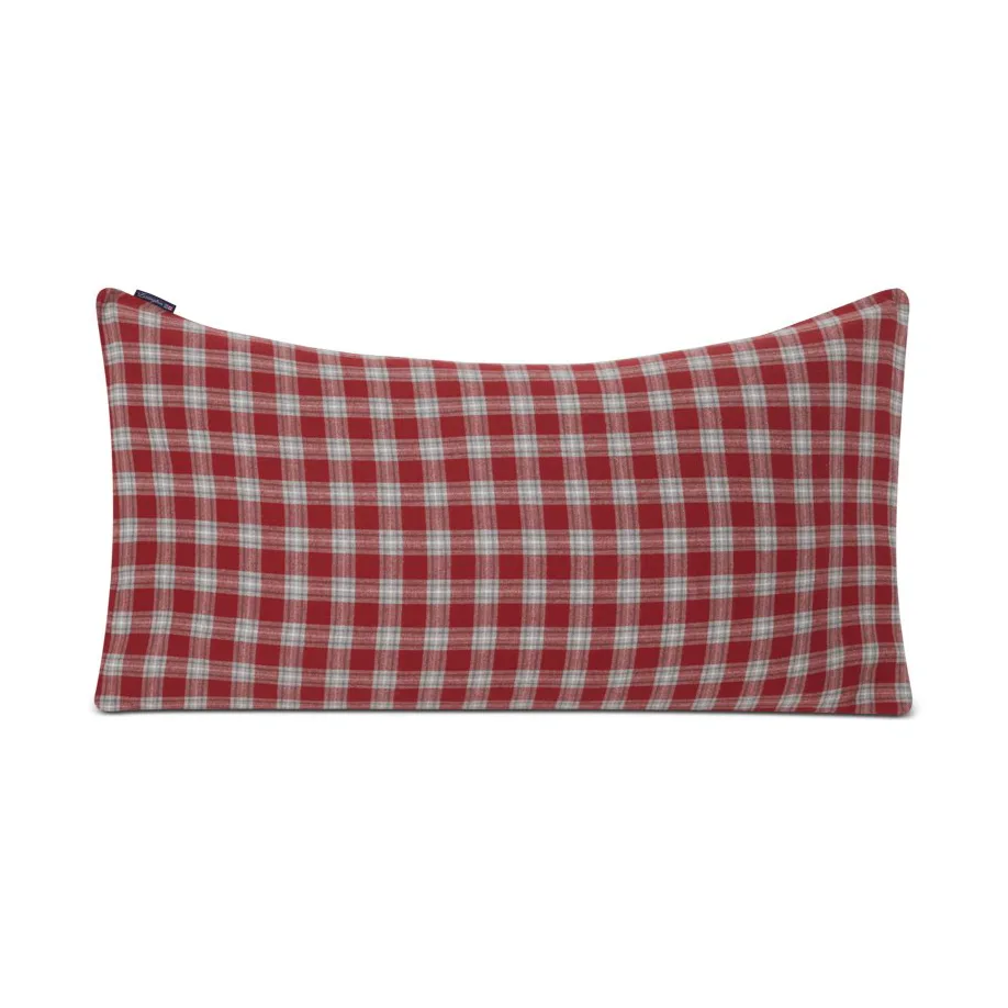 Federa Checked Flannel 50x90 cm, Rosso, grigio, bianco Lexington