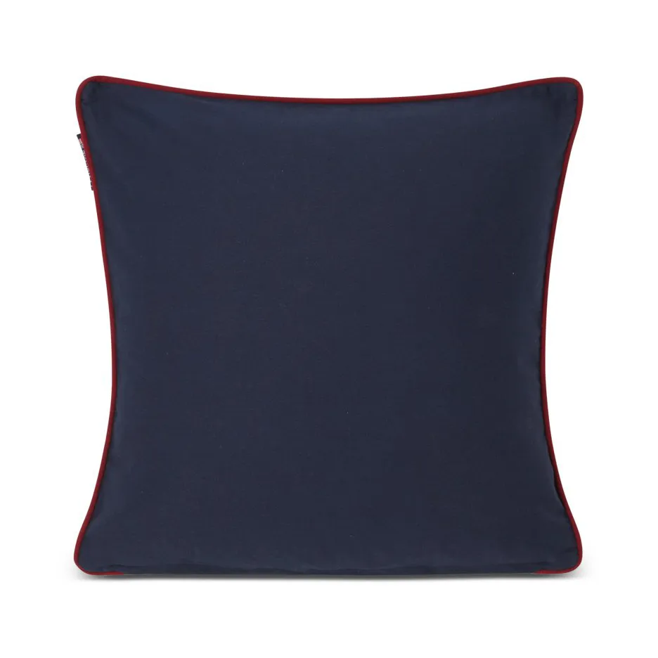 Federa Evening Skis in cotone organico Twill, 50x50 cm, Blu scuro, bianco, multicolore Lexington