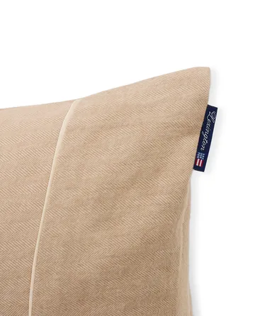 Federa Herringbone Flanell 50x60 cm - Beige-bianco sporco - Lexington