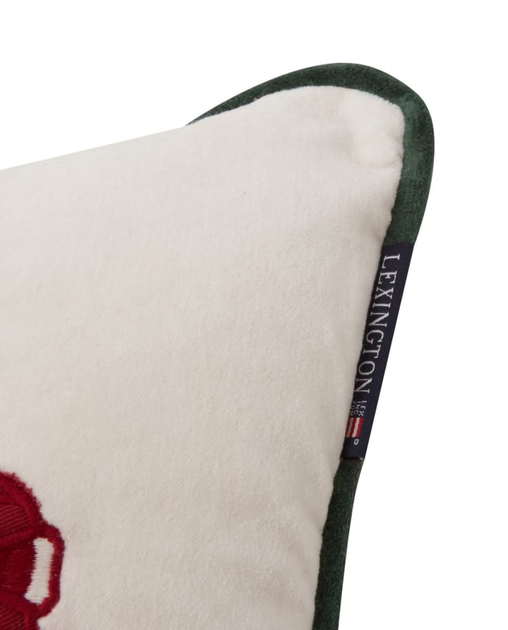 Federa Holiday Car in cotone organico vellutato, 30x40 cm - Bianco, rosso, multicolore - Lexington
