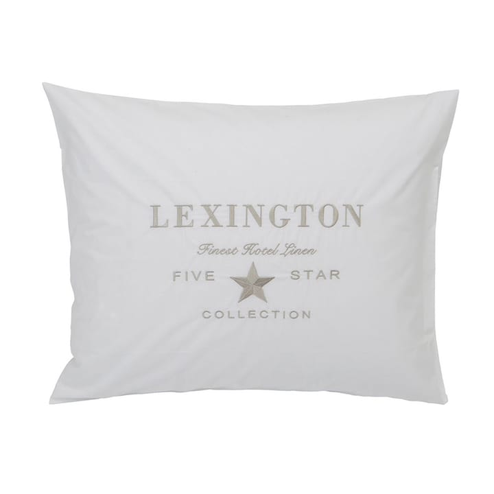 Federa Hotel Embroidery 50x60 cm - Bianco-beige chiaro - Lexington