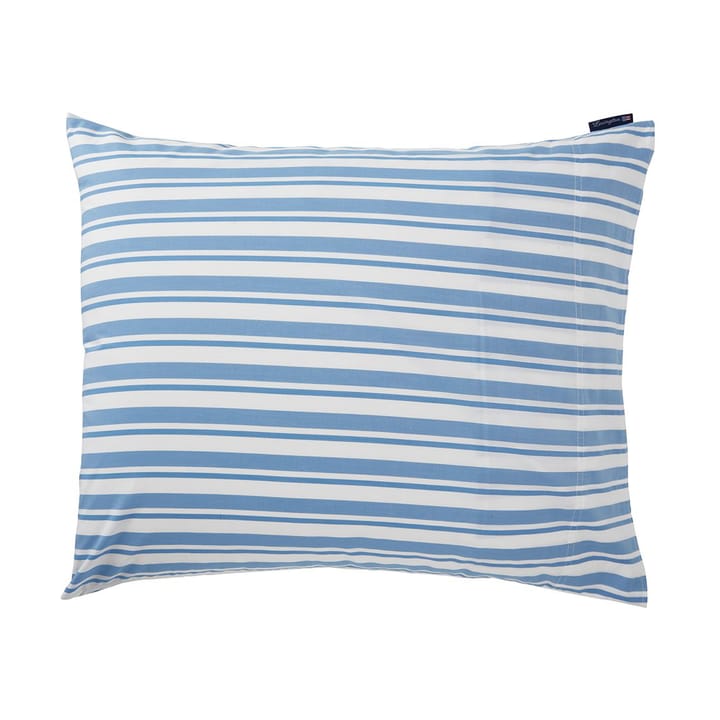 Federa in Cotone a Righe Poplin 50x60 cm - Bianco-Blu - Lexington