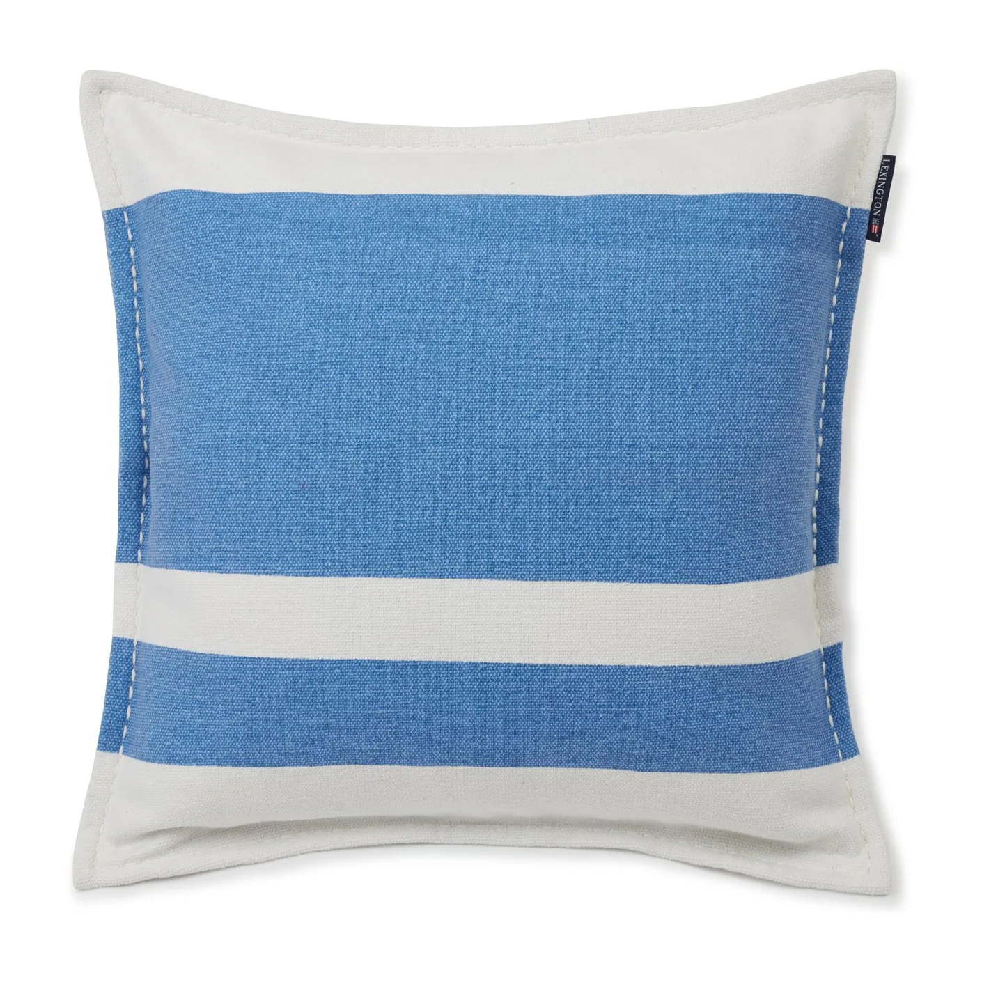 Federa in cotone Irregular Striped 50x50 cm, Blu-bianco Lexington