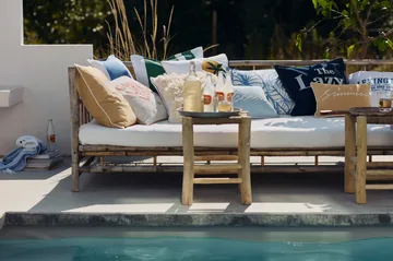 Federa in cotone Lazy Days Denim Twill 50x50 cm - Denim blue - Lexington