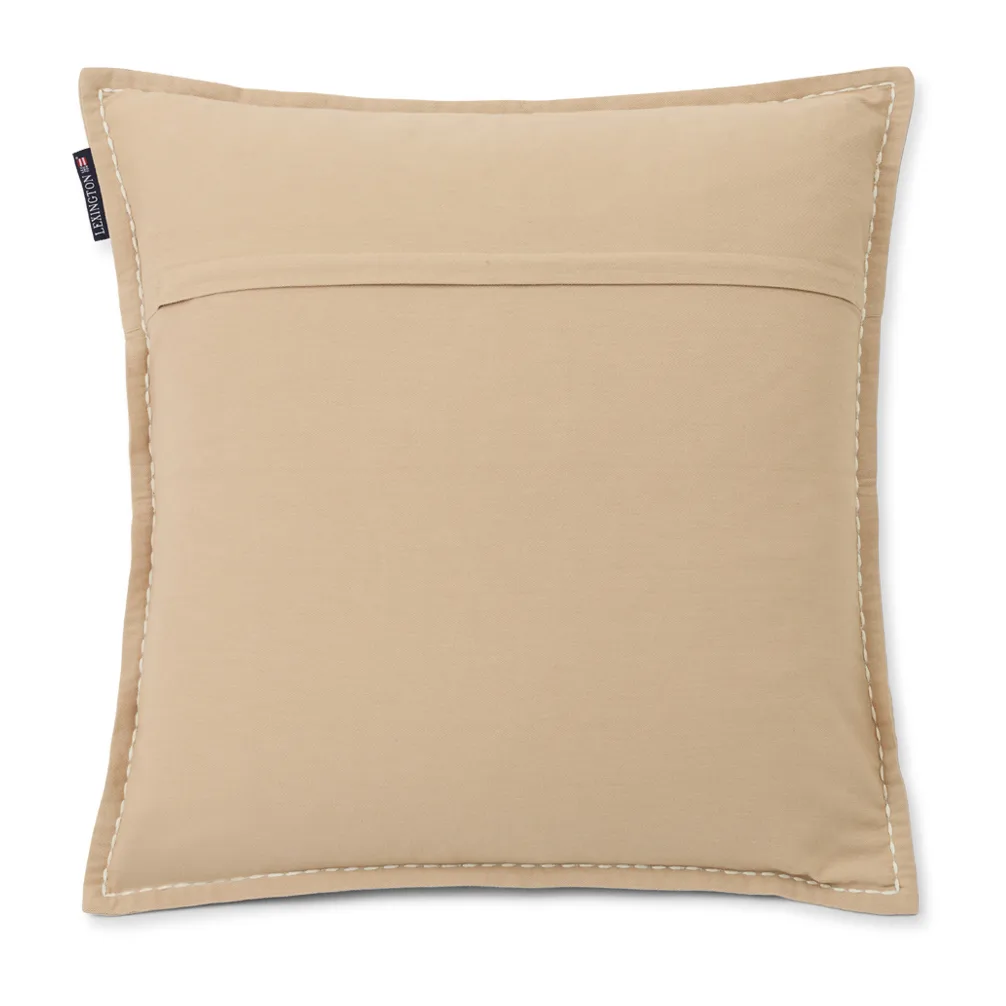 Federa in cotone organico Love Different 50x50 cm, Beige-multicolore Lexington