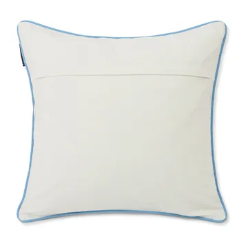 Federa in cotone organico Since 1993 50x50 cm - Bianco-blu - Lexington