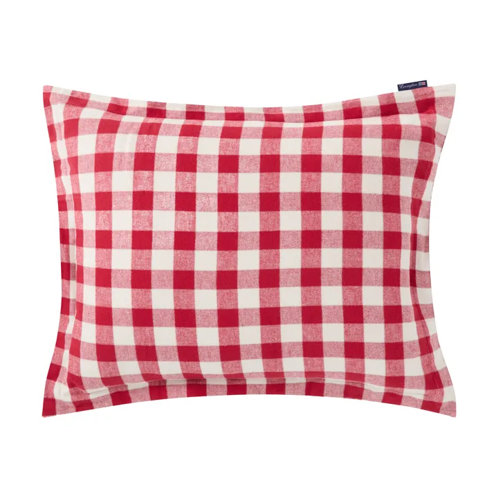 Federa in flanella di cotone a quadri 150x210 cm - Beige red-light - Lexington