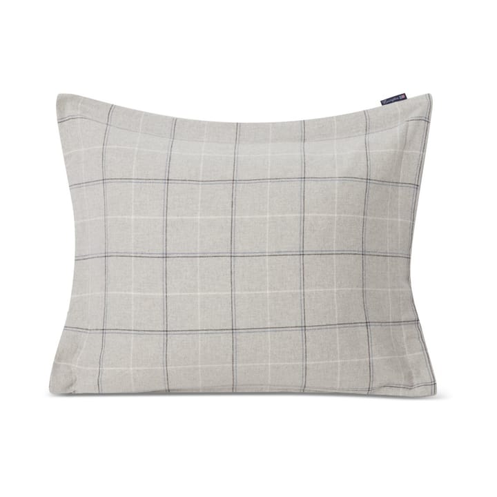 Federa in flanella di cotone a quadri 150x210 cm, Light gray-dove Lexington