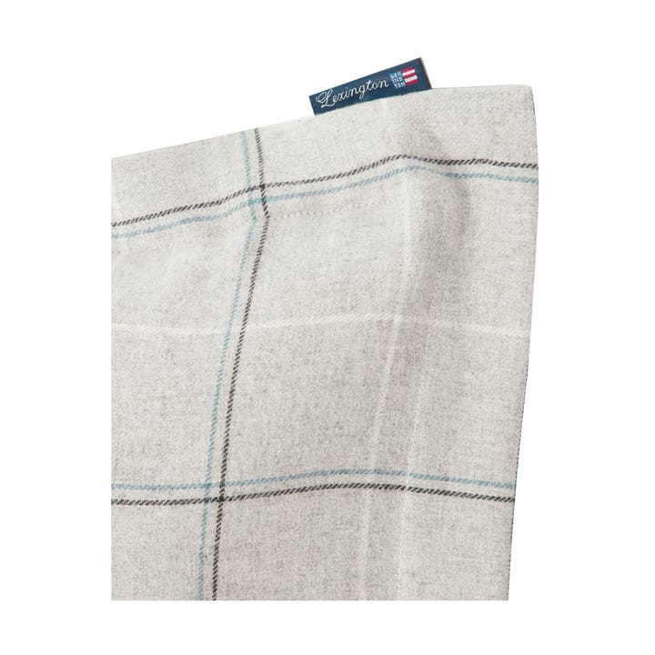 Federa in flanella di cotone a quadri 150x210 cm, Light gray-dove Lexington