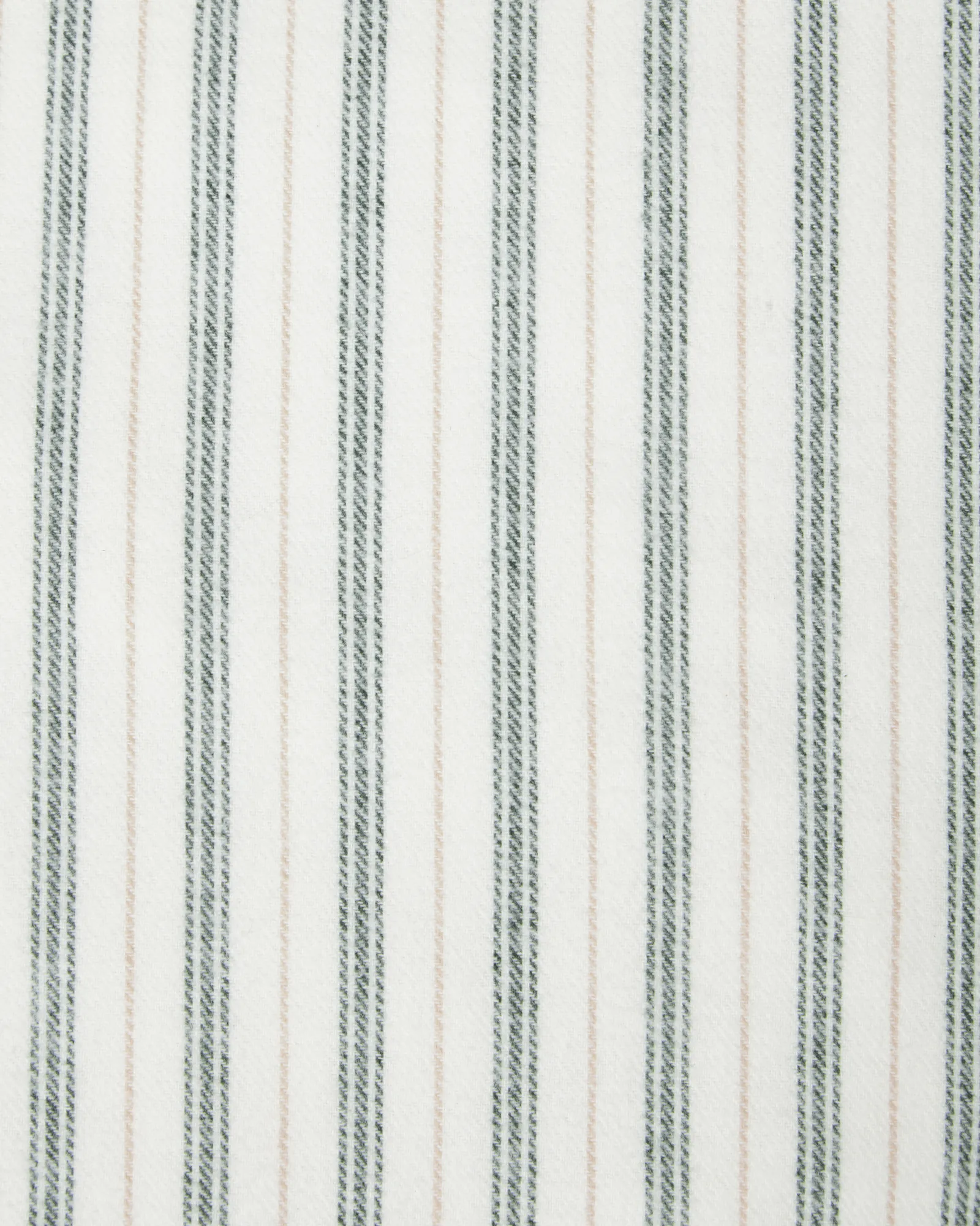 Federa in flanella di cotone a righe, White-green-beige, 50x90 cm Lexington