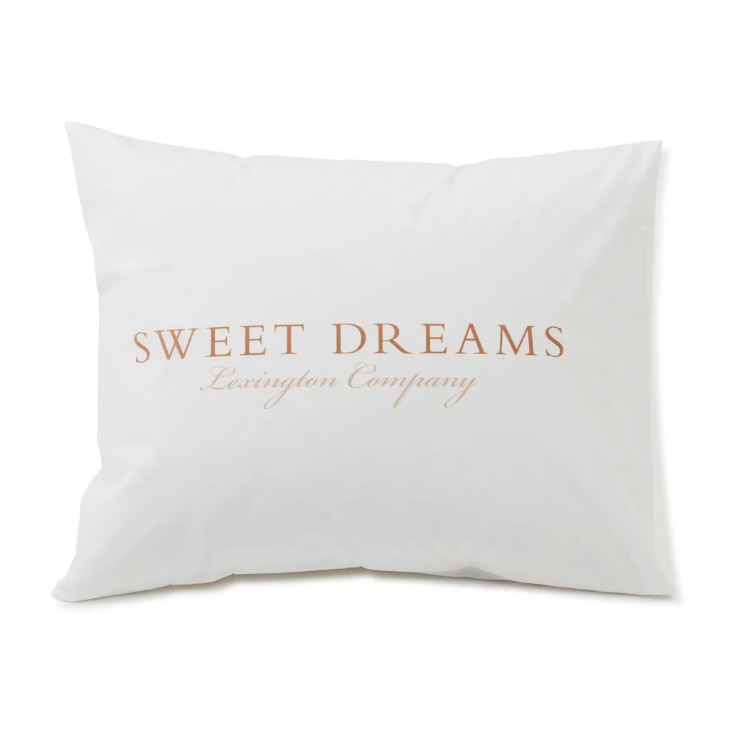 Federa in popeline stampata Sweet Dreams 50x60 cm, Bianco Lexington