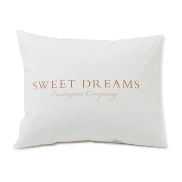 Federa in popeline stampata Sweet Dreams 50x60 cm - Bianco - Lexington