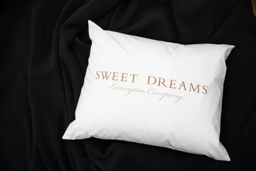 Federa in popeline stampata Sweet Dreams 50x60 cm - Bianco - Lexington