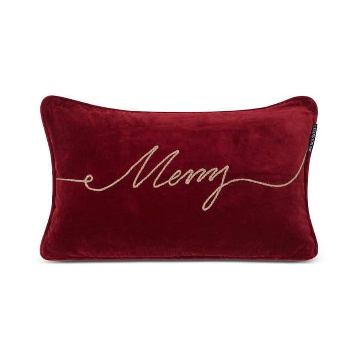 Federa Merry in cotone vellutato, 30x50 cm - Rosso - Lexington