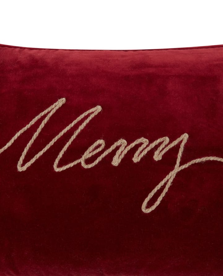 Federa Merry in cotone vellutato, 30x50 cm - Rosso - Lexington
