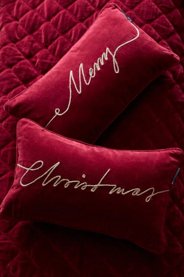 Federa Merry in cotone vellutato, 30x50 cm - Rosso - Lexington