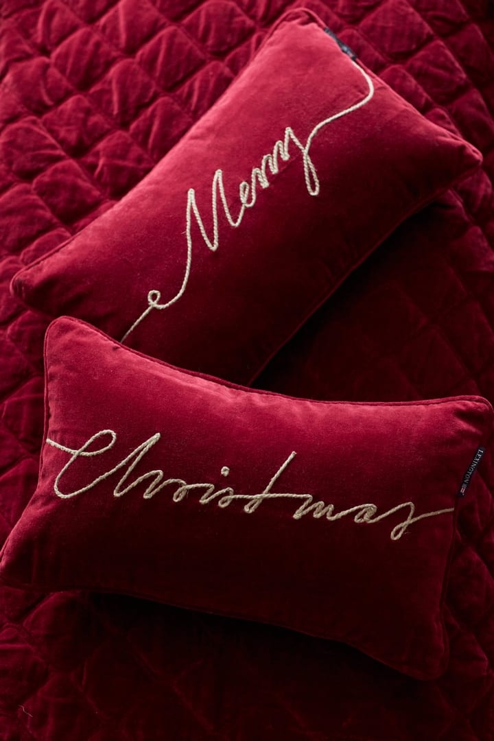 Federa Merry in cotone vellutato, 30x50 cm - Rosso - Lexington