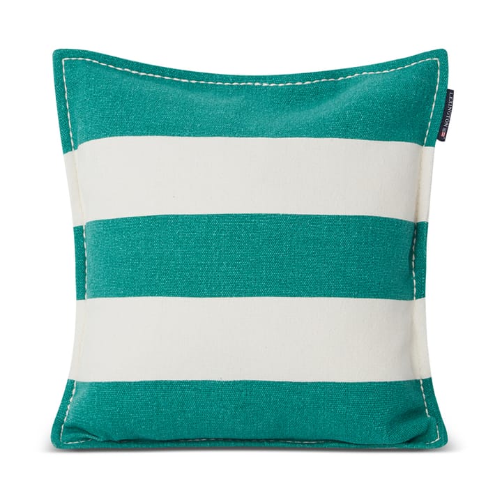 Federa per cuscino Block Stripe Printed 50x50 cm, Verde-bianco Lexington