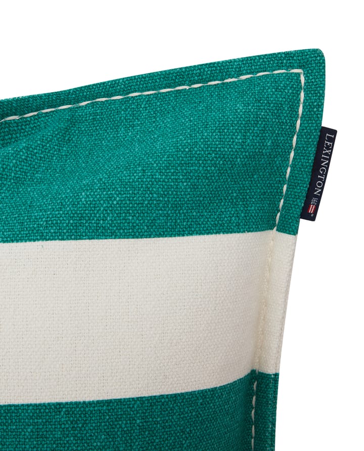 Federa per cuscino Block Stripe Printed 50x50 cm, Verde-bianco Lexington