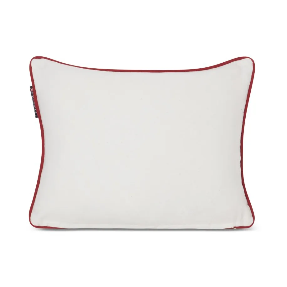 Federa Skier Organic Cotton Twill, 30x40 cm, Blu scuro, bianco multicolore Lexington