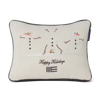 Federa Snowmen Embroidered Cotton Velvet, 30x40 cm - Lexington