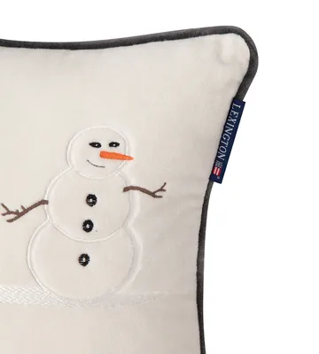 Federa Snowmen Embroidered Cotton Velvet, 30x40 cm - Lexington