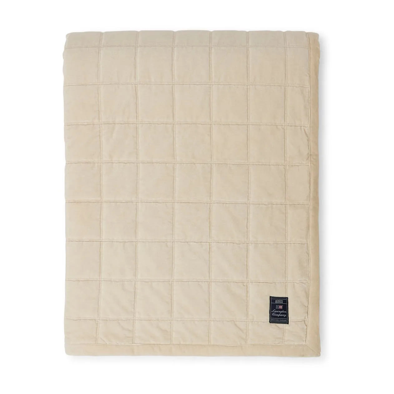 Federa trapuntata Cotton Velvet 50x50 cm, Beige chiaro Lexington