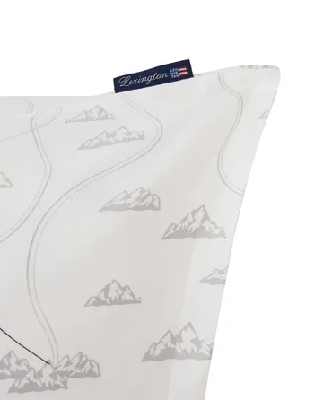 Federa Winter Printed Cotton Sateen 50x60 cm - Bianco, grigio, rosso - Lexington
