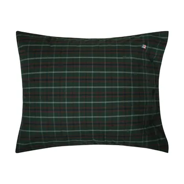 Federe in percalle di cotone a quadri - Green-navy, 50x60 cm - Lexington