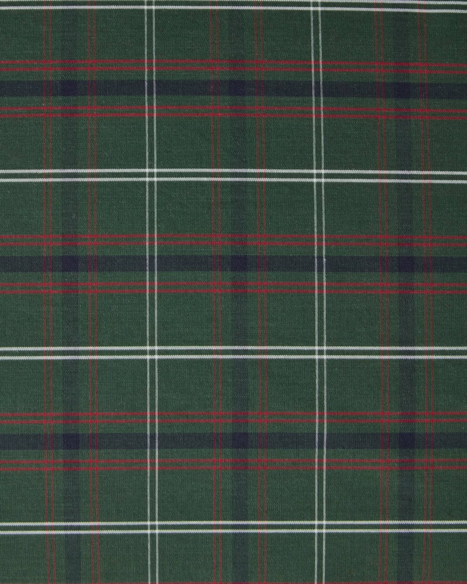 Federe in percalle di cotone a quadri, Green-navy, 50x90 cm Lexington