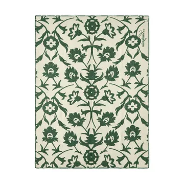 Flower coperta in lana jacquard - Green-Light beige - Lexington