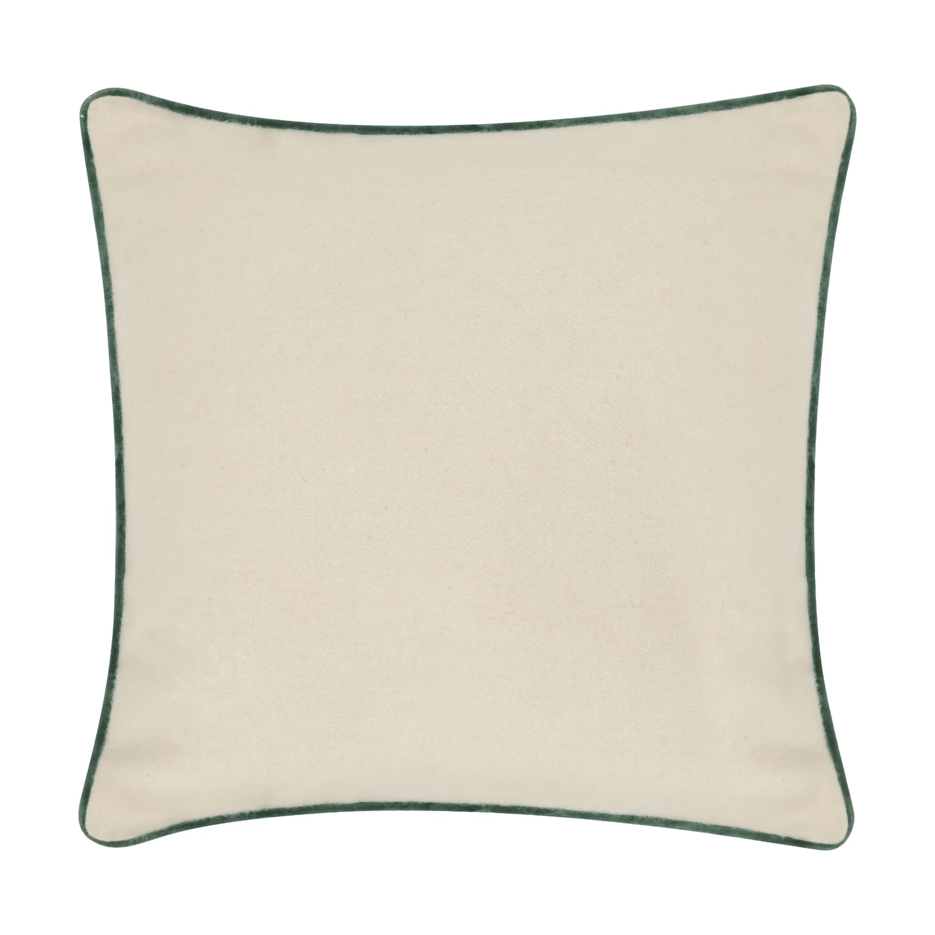 Flower Embroidered Wool Mix federa per cuscino 50x50 cm, Beige-verde chiaro Lexington