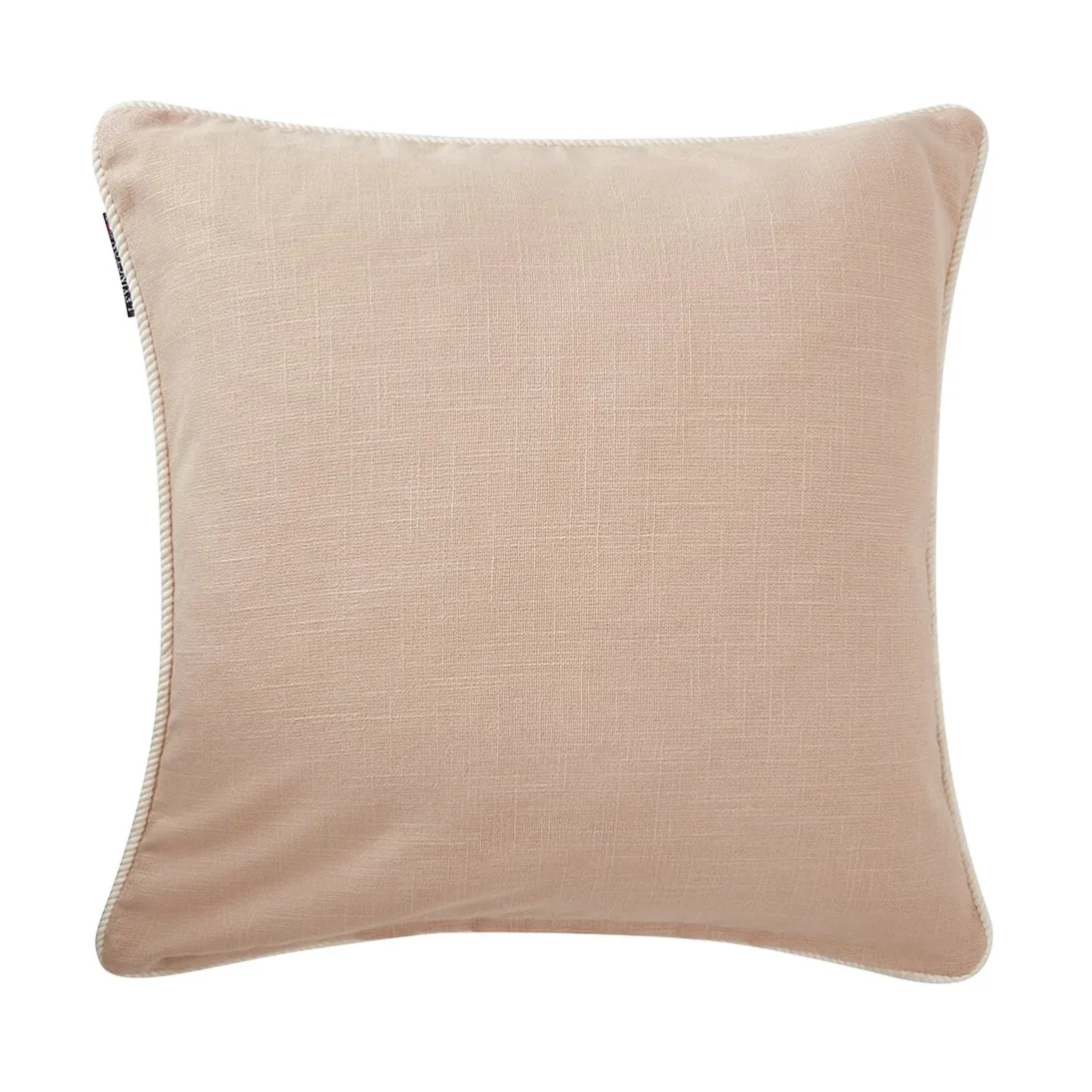 Fodera per cuscino in cotone riciclato ricamato mare 50x50cm, Beige Chiaro Lexington