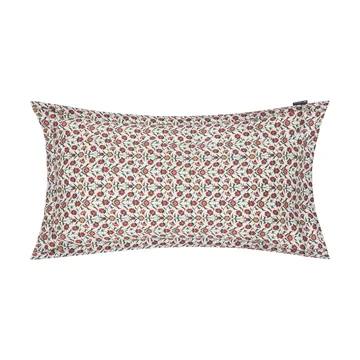 Fodera per cuscino in satin di cotone con stampa floreale 50x90 cm - White-red-green-beige - Lexington