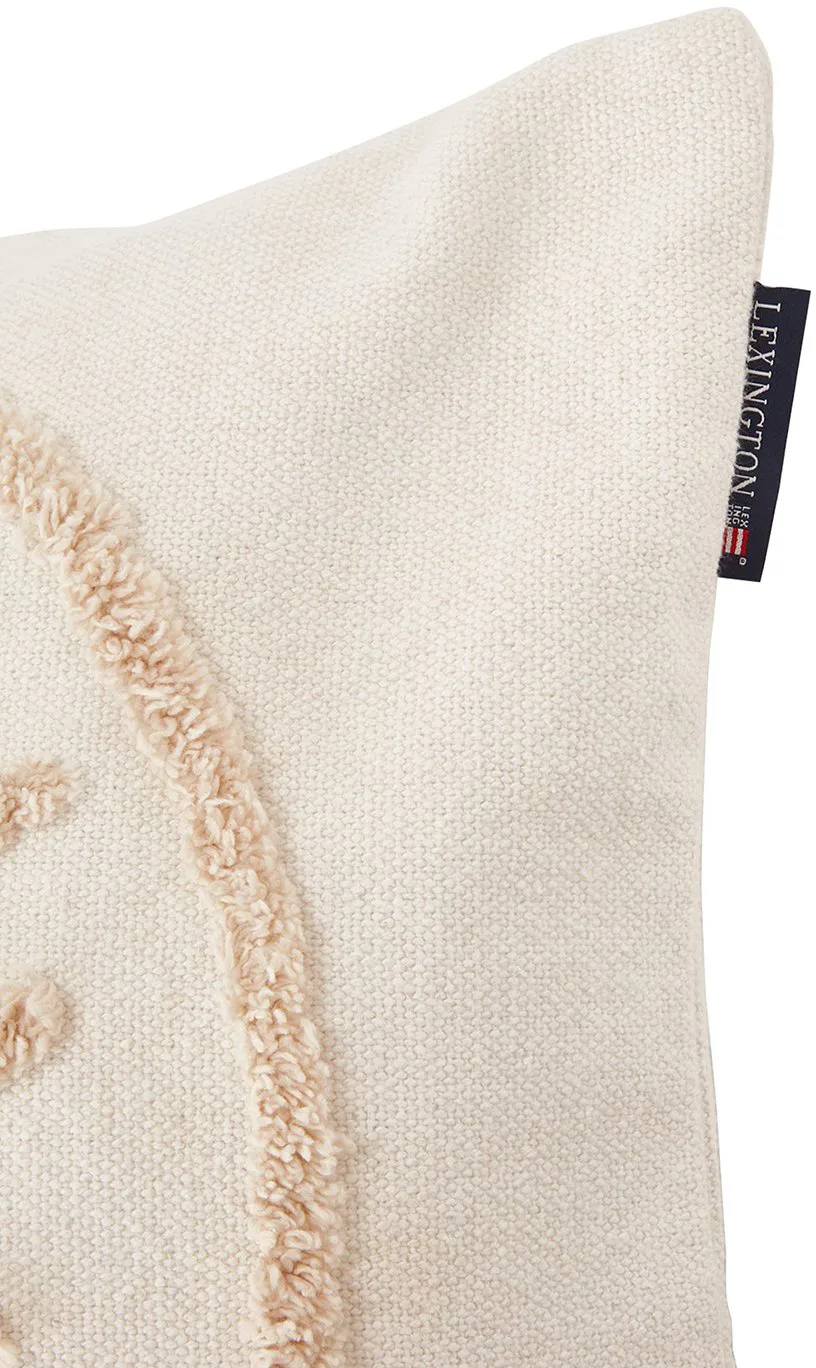 Fodera per cuscino in tela di cotone Rug Shell 50x50 cm, Bianco Lexington