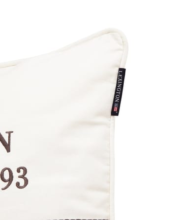 Fodera per cuscino Logo Canvas in cotone biologico 50x50 cm - Bianco - Lexington