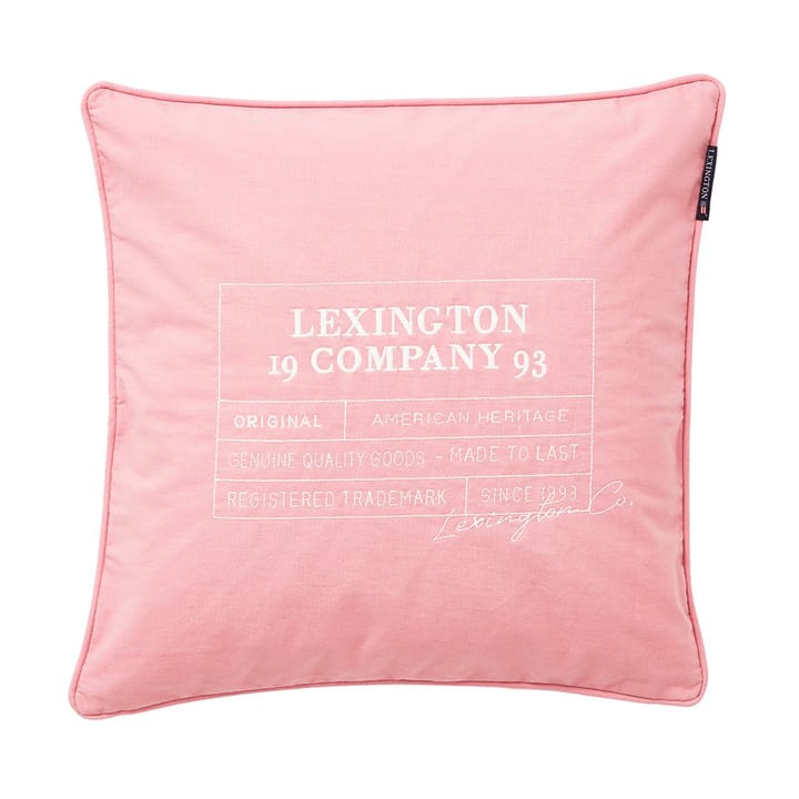 Fodera per cuscino Logo Canvas in cotone biologico 50x50 cm - Rosa - Lexington