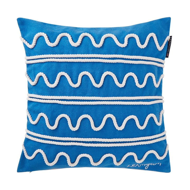 Fodera per cuscino Rope Wave in tela di cotone 50x50 cm - Blu - Lexington