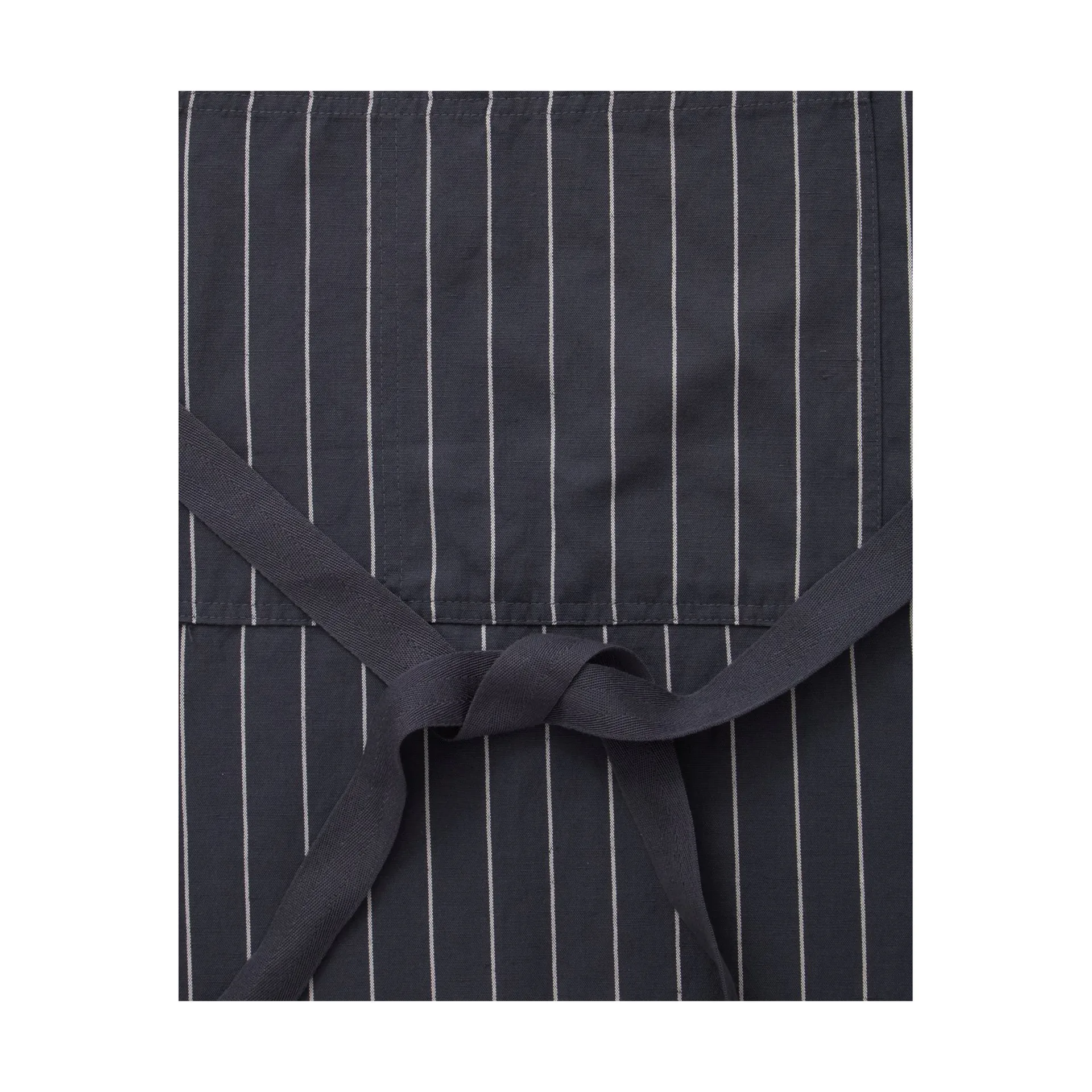 Grembiule Striped Cotton Linen, Dark gray-white Lexington