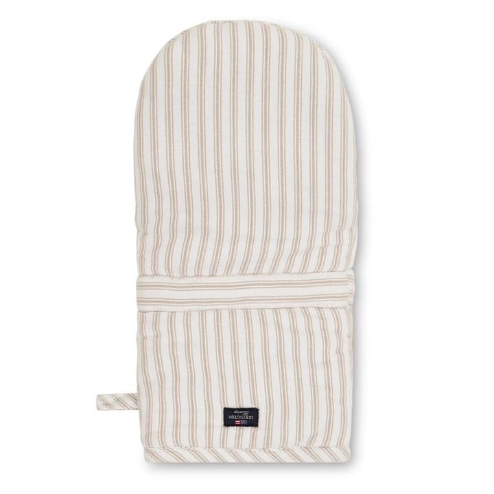 Guanto da forno Icons Herringbone Striped  - beige-bianco - Lexington