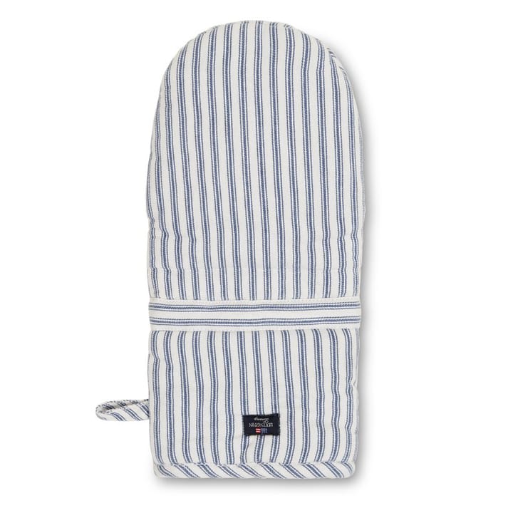 Guanto da forno Icons Herringbone Striped  - blu-bianco - Lexington