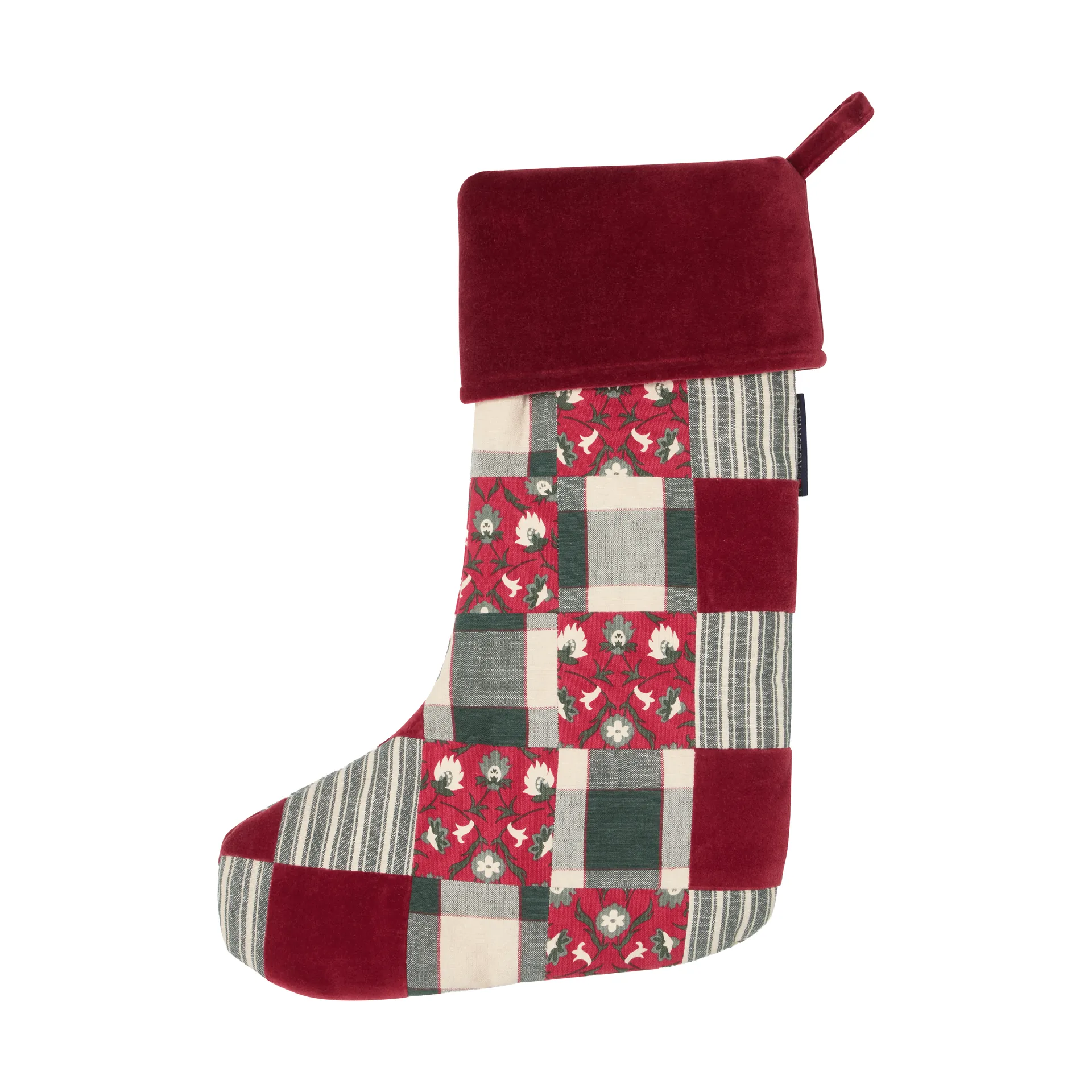 Lexington calza patchwork di Natale, Red-multi, 45 cm Lexington