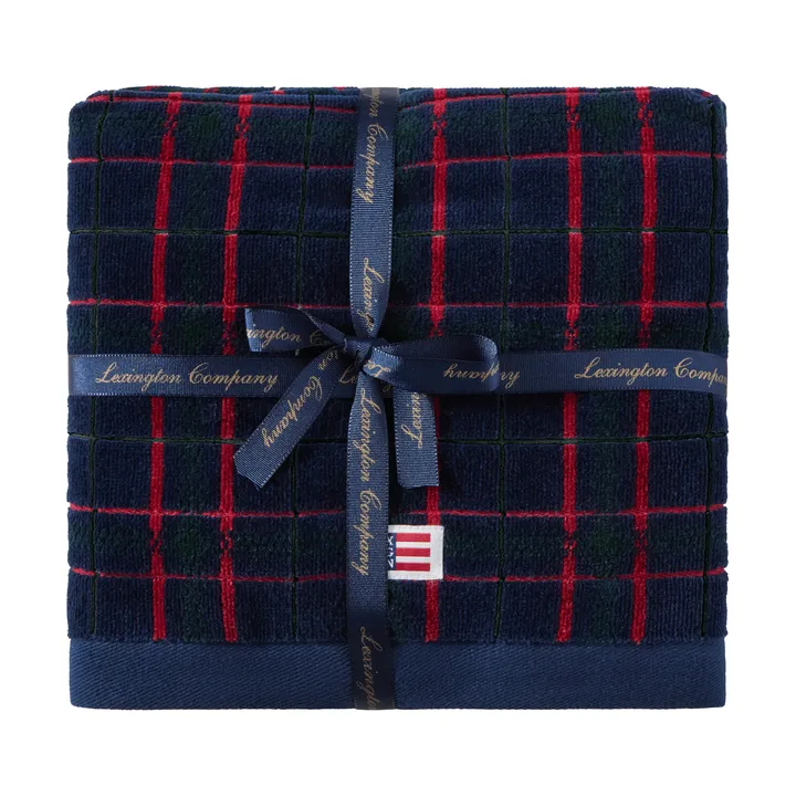 Lexington checked asciugamano 2 pezzi - Navy-green, 50x70 cm - Lexington