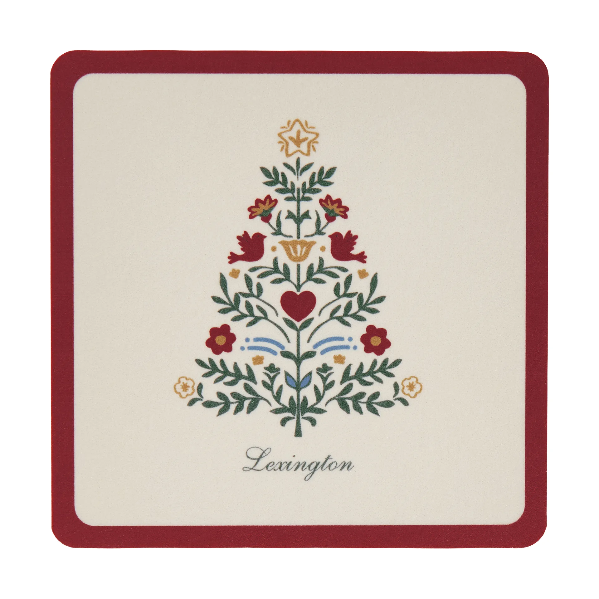 Lexington sottobicchieri laminati, Beige red-light, 9x9 cm, confezione da 4 Lexington