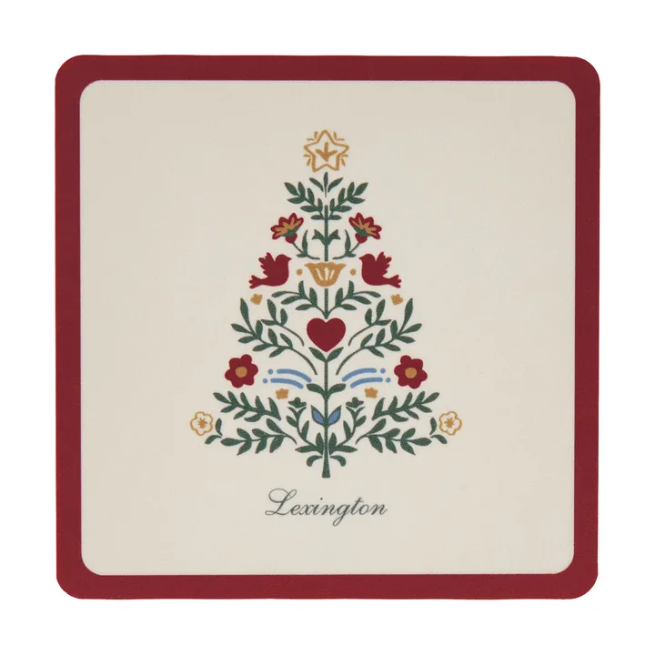 Lexington sottobicchieri laminati - Beige red-light, 9x9 cm, confezione da 4 - Lexington