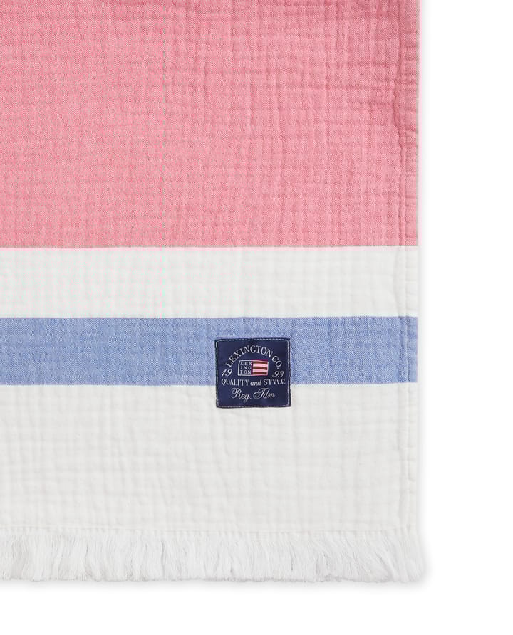 Plaid in cotone con motivo a nido d'ape Striped 130x170 cm, Multicolore Lexington