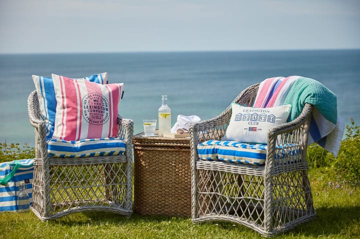 Plaid in cotone con motivo a nido d'ape Striped 130x170 cm, Multicolore Lexington