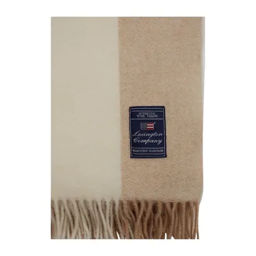 Plaid in lana riciclata a righe Block 130x170 cm - Oat-white - Lexington