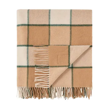 Plaid in lana riciclata Checked 130x170 cm - Beige-Light beige-verde - Lexington
