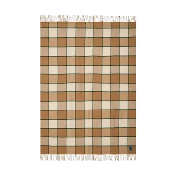 Plaid in lana riciclata Checked 130x170 cm - Beige-Light beige-verde - Lexington